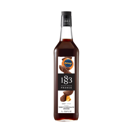 1883 Terry's Chocolate Orange Syrup (6 x 1ltr) - Glass Bottle