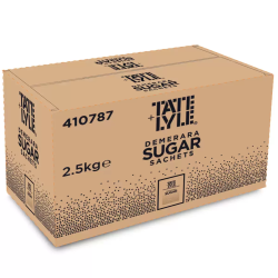Tate & Lyle Demerara Sugar Sachets (2.5kg / 1000 units) - Ideal for hotels