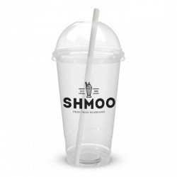 Shmoo Cups Large recycleable plastic (Inc Lids Paper Straws) - 22oz / 625ml (1)