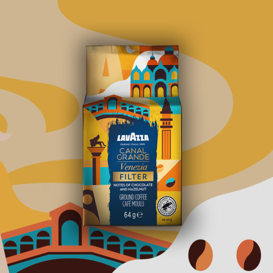Lavazza Canal Grande Venezia Roast & Ground Filter Coffee (30 x 64g Sachets) Lavazza Canal Grande Venezia Roast & Ground Filter Coffee (30 x 64g Sachets)
