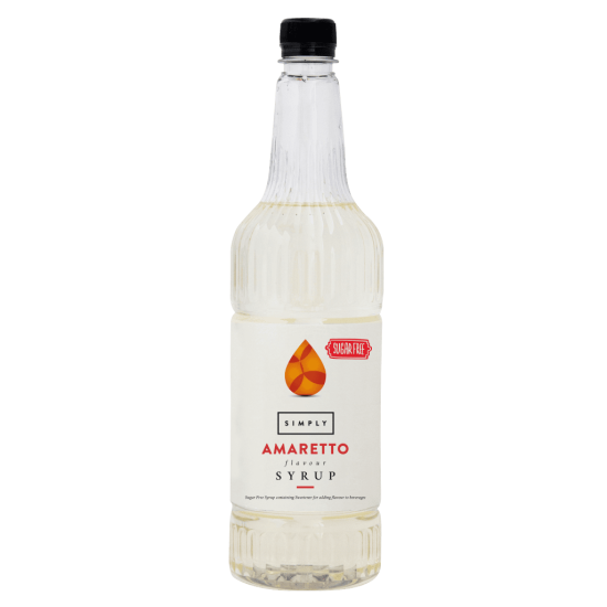 Coffee syrup - IBC Simply Amaretto Sugar Free Syrup (1LTR) - Vegan, Nut-Free & Halal Certified