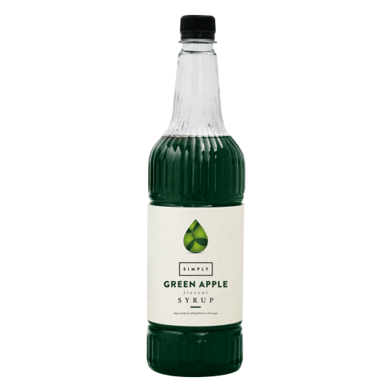 Coffee syrup - IBC Simply Green Apple Syrup (1LTR) - Vegan, Nut-Free & Halal Certified