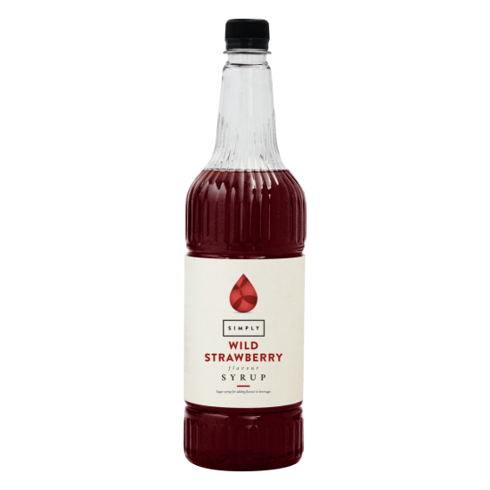 Coffee syrup - IBC Simply Wild Strawberry Syrup (1LTR) - Vegan, Nut-Free & Halal Certified